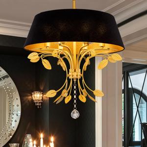 TOCHIC Drum Chandelier with Gold Leaves Vintage Chandelier with Linen Shade
20"D Modern Farmhouse Chandelier Suitable for Dining Living Room, Bedroom, Entryway, Height-adjustable, Dimmable, Soft Light