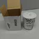 Chuangdi 11 Yard 1 Inch Elastic Sequins Trim 3 Row Flat Glitter Sequin Bling Fabric Paillette Ribbon Trim Metallic Stretch Crafts Elastic Lace for Dress Embellish(Silver)