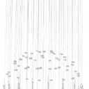 Crystal Led Ring Pendant Lights Modern Chandelier Ceiling Lamps Living Dining Room Decoration Lustre Hanging Fixtures Luminaire,Used in Restaurants