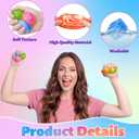 4 Pcs Stress Cube Bulk Ice Cube Stress Ball Anxiety Relief Soft Squeeze Sensory Ball for Party Favors Prizes Goodie Bag Stuffers (Pink,Blue,Green,Orange)