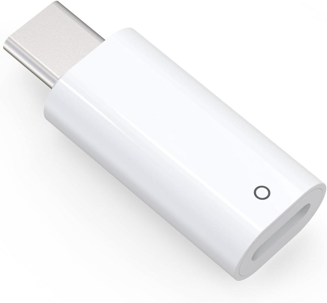 TechMatte USB C Pencil Adapter Designed for Apple Pencil 1st Generation, Only Compatible with iPad 10th Generation,Male USB-C to Female Lightning Pencil Charging Adapter