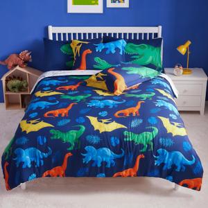 Joiedomi Kid Full Comforter Set 7 Piece Dinosaur Bedding Set for Boys Girls Super Soft Microfiber Bed in a Bag with Comforter Sheets Pillowcase Sham