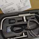 Peppermint Pull Down Sprayer Brushed Nickel Faucet for Sink - Single Lever, 3 Hole, Short Low Arc, RV/Utility Room