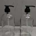 kitchentoolz 32-Ounce Pump Bottles, Large Clear Glass Boston Round Bottles w/Black Pumps. Great for Lotions, Laundry Soap Detergent, Oils, Sauces - Food Safe and Medical Grade (Pack of 2)