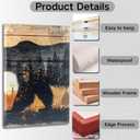 sawjug Forest Animal Canvas Wall Art, Forest Bear Wall Decor, Wildlife Canvas Wall Art, Animal Pictures Wall Decor, Wall Painting for Living Room, Bedroom, Office (12" x 18" x 3 pcs)