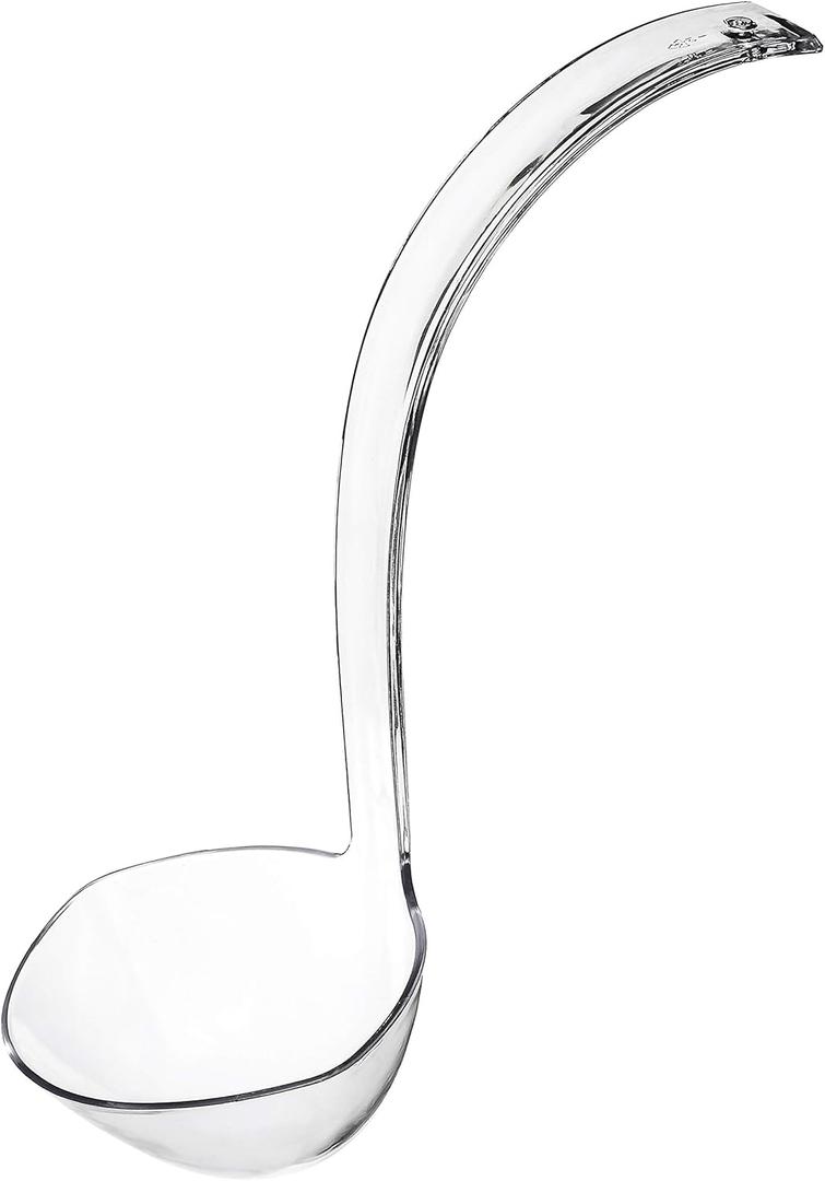 Plasticpro Disposable Plastic Soup/Punch Laddle Durable Heavy Duty Premium Serving Utensils Clear Pack of 4