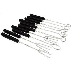 Honbay 10PCS Stainless Steel Chocolate Candy Dipping Forks Fondue Forks for Baking