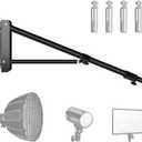 FUDESY Wall Mount Triangle Boom Arm 70.9 inches/180cm, Support 180 Degree Flexible Rotation for Ring Light, Photography, Strobe Light, Softbox, Reflector, Monolight