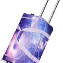 Choco Mocha Girls Suitcase with Wheels, Kids Rolling Duffle Bag Luggage for Travel 22inch, Galaxy Purple