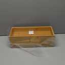 Kitchen Drawer Organizer Bins, Stackable Bamboo Deep Drawer Organizer for Silverware, Utensils, Cutlery, Flatware, Junk Drawer, Dresser, Bathroom, 15" x 6" x 2.5" (Set of 2)