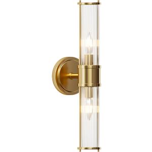 Gold Wall Sconce Light Fixture - Bathroom Sconce Indoor Industrial Wall Sconce Vanity Light Wall Light Up and Down Wall Mount Lamp for Bathroom Bedroom(Without Bulb)