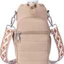 Water Bottle Bag 40 oz Crossbody Holder for Walking Hiking Insulated Carrier Purse with Adjustable Strap