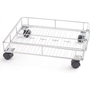 MSR Imports Expandable Rolling Metal Storage Basket-Home and Kitchen Storage Solution,Silver