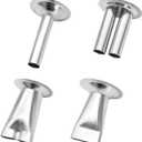 Stainless Steel Jerky Gun Nozzles, Sausage Maker Nozzles 4Pcs Handmade Beef Jerky Nozzles (Stainless Steel Jerky Nozzle)