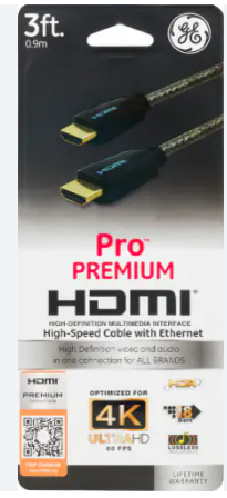 GE Pro HDMI Cable - Gray, 3 ft - Food 4 Less