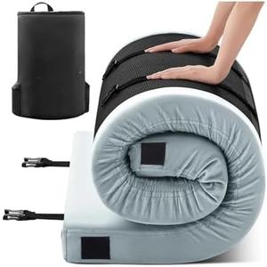 Matrix Cell Memory Foam Camping Mattress Pad, Roll Up Mattress Floor Mattress for Adults, Camping Bed Roll, Sleeping Mat, Cot Mattress Pad, Guest Bed for Sleepover