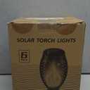 IkeeRuic Halloween Decorations Outdoor, Purple Halloween Solar Lights with Flickering Flame, Solar Torch Lights for Yard Decorations, Waterproof Outdoor Lighting for Garden Pathway Patio Outside Decor (6Pack)