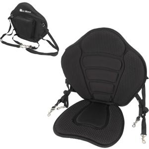 Kayak Seat Luxurious Padded Canoe SUP Seat Adjustable Boat Seat Comfortable Composite Quick Dry Fishing Seat Back Support for Universal Sit