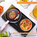 Infrared Double Burner Electric Cooktop - 1800W Portable Stove, Heat-up In Seconds, Countertop Cooktop for Dorm, Compatible with All Cookware