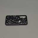 Compatible with Samsung Galaxy S23 FE Case Cute with Card Holder / S23FE Shockproof Slim Slot Wallet Phone Cover for Women/White Stars Universe Planets Galaxy Cosmo