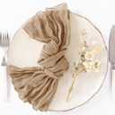 DeZerlor 30 Pack Nude Cheesecloth Napkins Christmas Cloth Napkins Set of 30 Coffee Holiday Dinner Napkins Bulk 21x21 Inches for Wedding Bridal Shower Baby Shower Xmas Parties