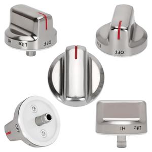 DG94-02141A Stove Knobs Range Oven Replacement (5PCS)Compatible with Samsung Gas Stove Knobs NX58M6630SS/AA, NX58M6630SS/AA-01, NX58R6631SS/AA-00, NX58M6630SS/AA-00NX58R6631ST/AA-00