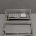 madesmart 2-Tier Organizer, Multi-Purpose Slide-Out Storage with Handles and Dividers for Home and Bath, Easy Assembly, BPA Free, Frost