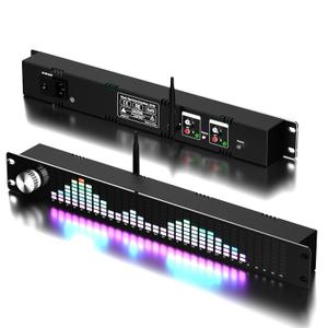 Generic Audio Spectrum Analyzer, Dual Channel 15-Band Equalizer Home Audio, Digital Graphic Equalizer, Home Stereo Equalizer, Real Time Frequency Level Display, 31-Segment, with Remote Control