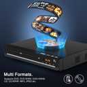 DVD Players for TV with HDMI, Plays All Regions and Formats, CD Player for Home, Supports 1080P Video/CD/DVD/VCD/JPEG/USB, Remote, HDMI and RCA Cables Included