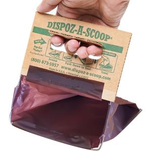 Dispoz-A-Scoop® 96 Pack"Scoop-Seal-Dispose” Dog Pooper Scooper with Bag Attachment, No-Touch Pooper Scoopers Solution, Portable Pooper Scooper for Dogs Large and Small, Dog Poop Scooper for Yard Walk