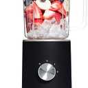 COOK WITH COLOR 300 Watt Blender: Powerful 2-Speed Control with Pulse, 4-Tip Stainless Steel Blades, 25oz (750ml) Jar, and Skid-Resistant Feet, Black