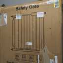 WAOWAO Baby Gate 57.48-62.17" Extra Wide Pressure Mounted Walk Through Swing Auto Close Safety White Metal Toddler Kids Child Dog Pet Puppy for Stairs,Doorways,Kitchen