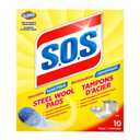 S.O.S Steel Wool Soap Pads, 10 Count Box (6 Boxes Total/ 60 Pads Total)