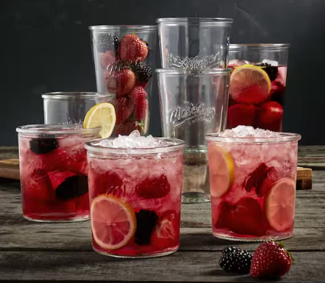 Mason Craft & More 8 Piece Glass Drinkware Set of Tall and Short Tumblers Set