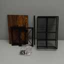 Tea Bag Organizer With Adjustable Drawer, Teabag Bar Holder Organizer For Counter, Wood Metal Station Storage Chest Display, Coffee Packet Containers Box For Countertop Kitchen Office Rustic Brown