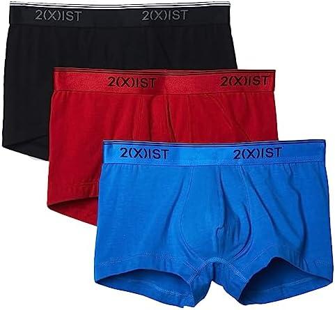 2(X)IST mens Cotton Stretch No Show Trunk 3-Pack, L