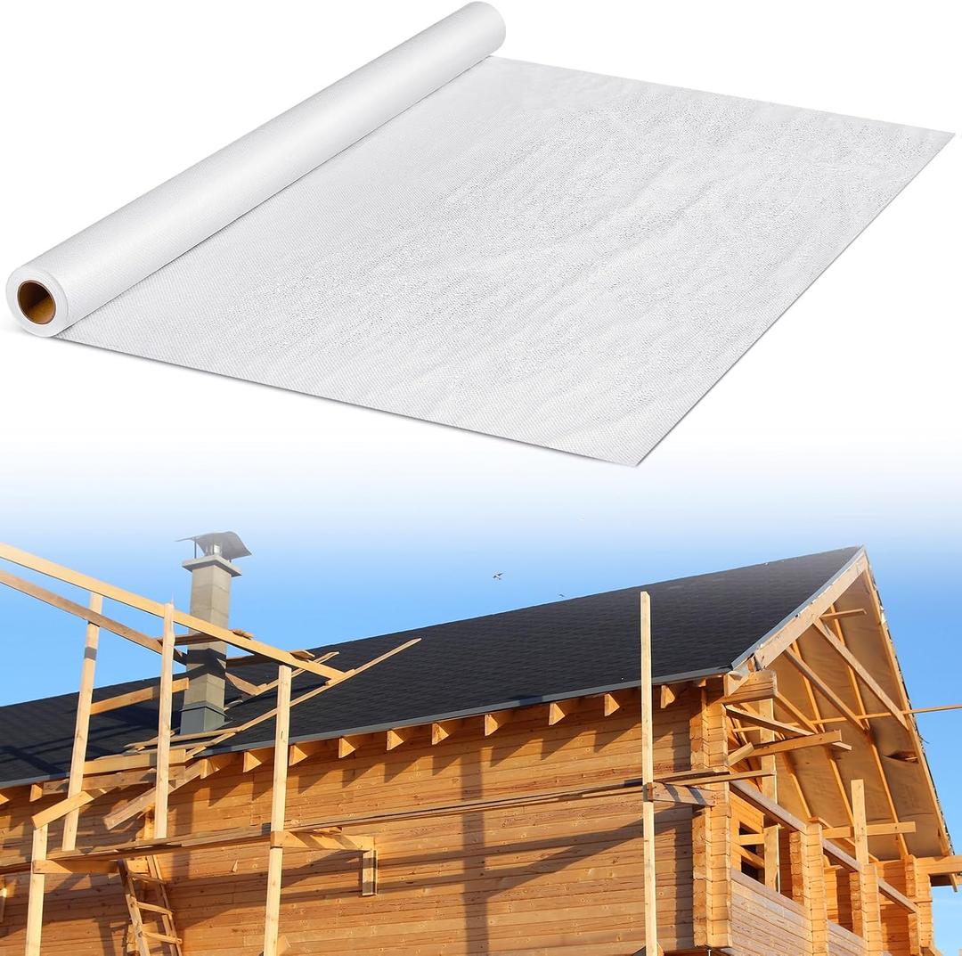 4 120 ft House Wrap, Durable Water-Resistant Weather Barrier Membrane for Home Building, Breathable Wrb for Walls and Siding for Home Waterproofing