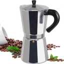 14 Cup Moka Pot Aluminum 700ml Italian Coffee Maker Stovetop Espresso CoffeeMakers Mocha Pot Percolator Greca Coffee Maker for Electric Ceramic Stove Portable for Easy Brewing (Silver)