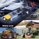 Jumper Cables Alligator Clips Compatible with Dewalt 20V Battery, 2FT Silicone Wire 14 AWG with Adjustable Voltage Stabilizing Module and Fuse & OFF/ON & Digital Display for Car Battery Charging