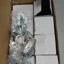 coolnews 8 Pack Glass Cabinet Knobs, Crystal Knobs for Dresser Drawer, Square Furniture Knobs and Pulls, Brushed Nickel