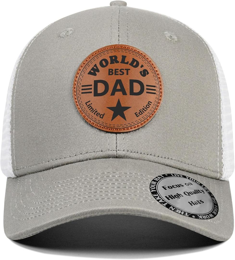 Dad Gifts from Daughter Son Family for Men,Unique Fathers Day Hat Gift for Christmas Birthday (One Size, 13.grey)