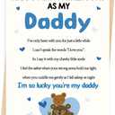 6 x Asmallgf Cute First Fathers Day Card Gifts Decorations for New Daddy from Baby Daughter Son Kids, Heartfelt Message to Dad, Perfect for 1st Father's Day