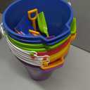 Didaey 12 Set Beach Sand Buckets and Shovels Set Includes 9 Inch Large Sand Buckets and Shovels Beach Pails Toys for Kids for Summer Theme Party Favors Summer Game (Multicolor)