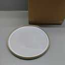 famiware Star Dinner Plates for 6, 10 inches Plate Set, Scratch Resistant, Stoneware Dinnerware, Kitchen Modern Rustic Serving Dishes, Cappuccino White