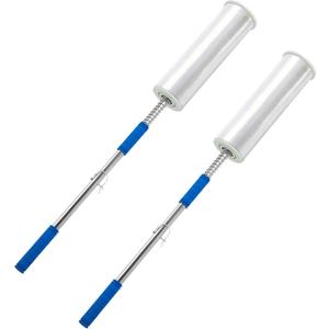 Stretch Wrap Dispenser Long – 48" Wrap Pole for Pallet Wrap Stretch Film, Rolls 1.5" to 3" Diamater, Fits 12"-24" Rolls (Film Not Included)