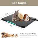 Outdoor Heated Pad for Small Animals, Anti-Bite & Waterproof Cat Heating Pad, Indoor Pet Warmer for Cat Houses/Rabbit Hutches/Chick Brooders in Extreme Weather, 16.5" x 11.8", 35 Watts