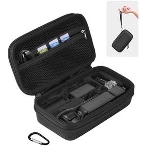 BRDRC Osmo Pocket 3 Case, Portable Carrying Bag Protective Hard Storage Bag for DJI Osmo Pocket 3 Creator Combo Camera Accessories with Wrist and Carabiner (Black)