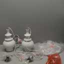 20" Modern Ceramic Table Lamps Set of 2, White Bedroom Lamps for Night Stands, Farmhouse Bedside Lamps for Bedroom Living Room, Small Nightstand Lamps Desk End Table Lamps White