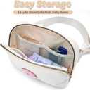 Birthday Gifts for 4 5 6 7 8 9 10 11 12 13 Year Old Girls,Gifts for Teens Kids Daughter Sister Her,Two Way Zipper Crossbody Bag Fanny Pack Belt Bag Cute Trendy Stuff - Cream,E