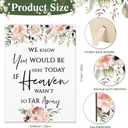Memorial Table Sign for Wedding, We Know You Would Be Here Today If Heaven Wasn't So Far Away Wedding Sign, Wooden Wedding Decor Loving Memory Sign for Ceremony and Reception(Vivid Style)